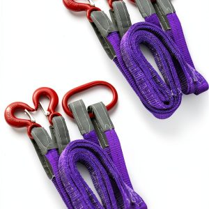 QWORK Purple Lifting Slings Heavy Duty Polyester Rigging-0