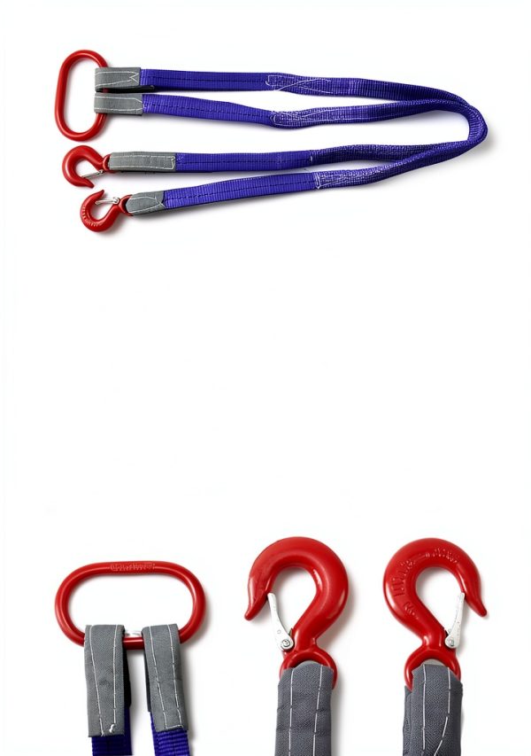 QWORK Purple Lifting Slings Heavy Duty Polyester Rigging-5