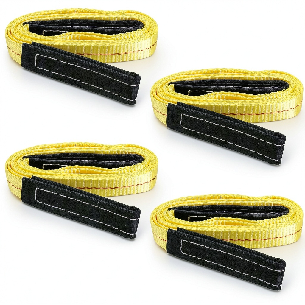 TOPZEA lifting sling straps in use for towing a vehicle