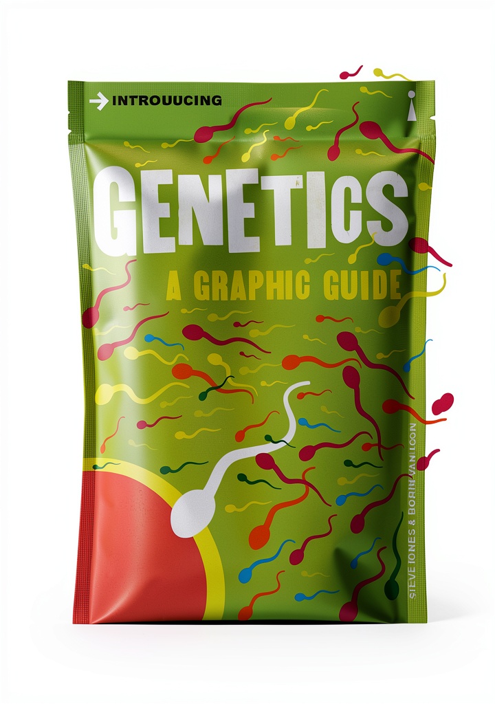 Genetics book cover showing scientific diagrams and text