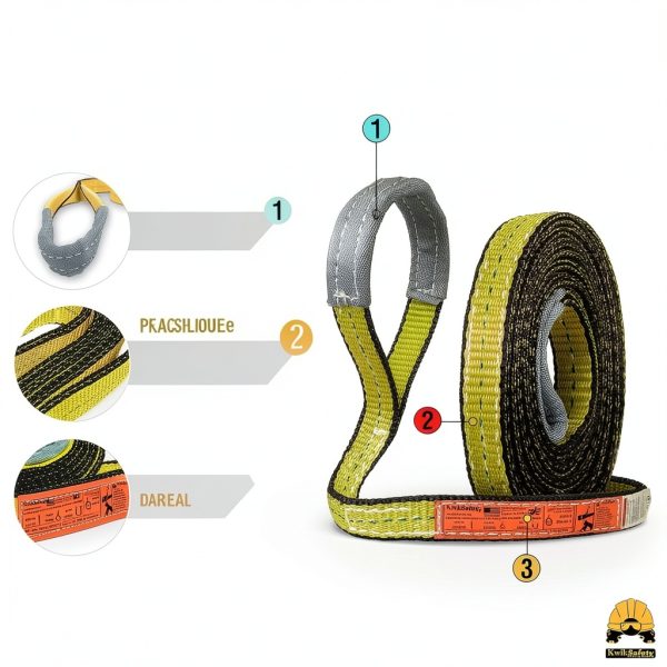 KwikSafety Web Sling Polyester Flat Hook 1x16-1