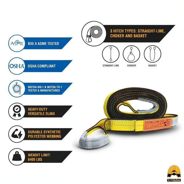 Web Sling KwikSafety Polyester 2x20 Heavy Duty-2