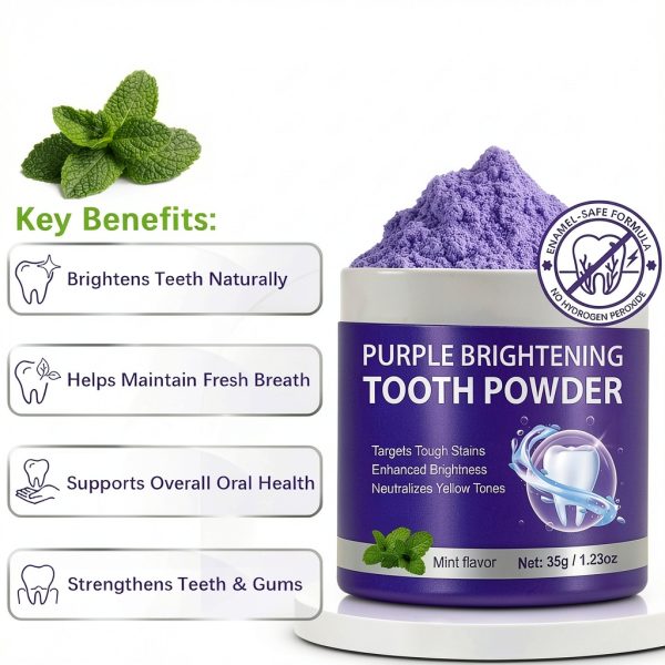 Teeth Whitening Powder ZVHCFYQR Natural Mint Dental 5g-1
