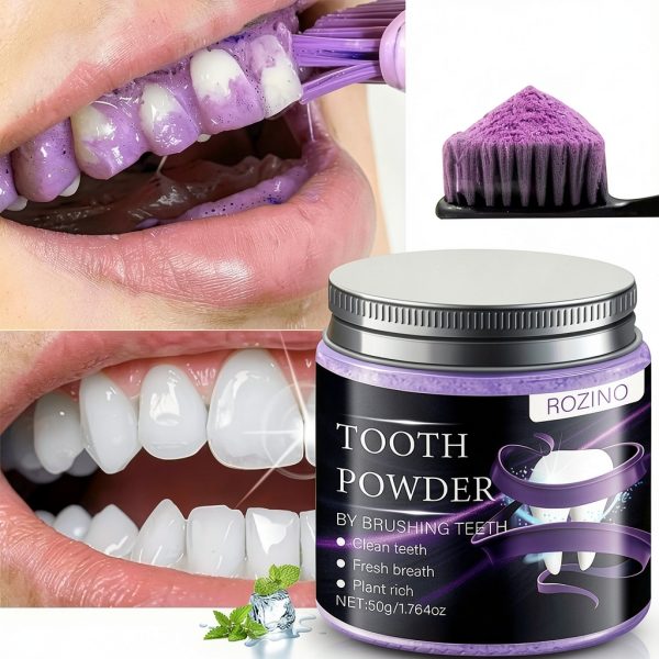 Purple Tooth Powder by Xiaoks Charcoal Kaolin Clay Mint-1