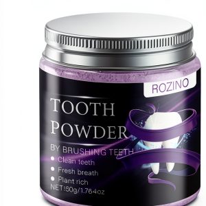 Purple Tooth Powder by Xiaoks Charcoal Kaolin Clay Mint-0