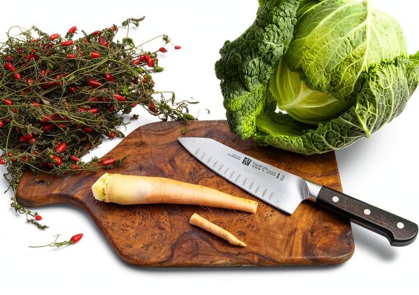 ZWILLING Pro 7-inch Hollow Edge Rocking Santoku Knife-1