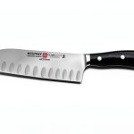 WÜSTHOF Classic IKON 5-Inch Hollow Edge Santoku Knife Black Stainless-0