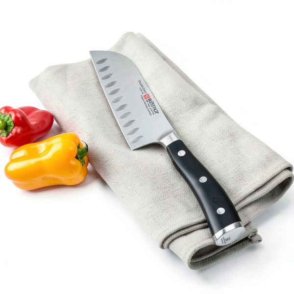 WÜSTHOF Classic IKON 5-Inch Hollow Edge Santoku Knife Black Stainless-1