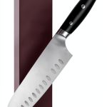 7 Inch Santoku Knife – Razor Sharp German Steel Kitchen Knife for Chopping, Slicing & Mincing – Hollow Edge Vegetable Knife with Full Tang & Ergonomic Handle – Gift Box Included – Velina Series-0
