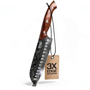 Santoku Knife Jikko Bushido 7" AUS8 High‑Carbon Rosewood Handle-0